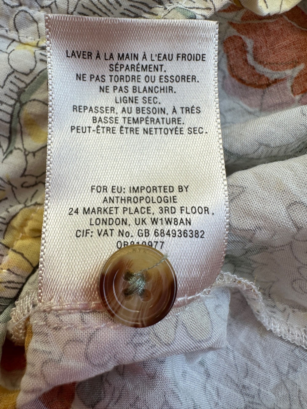 Anthropologie conversations #12 floral rayon button up blouse - Picture 4 of 8